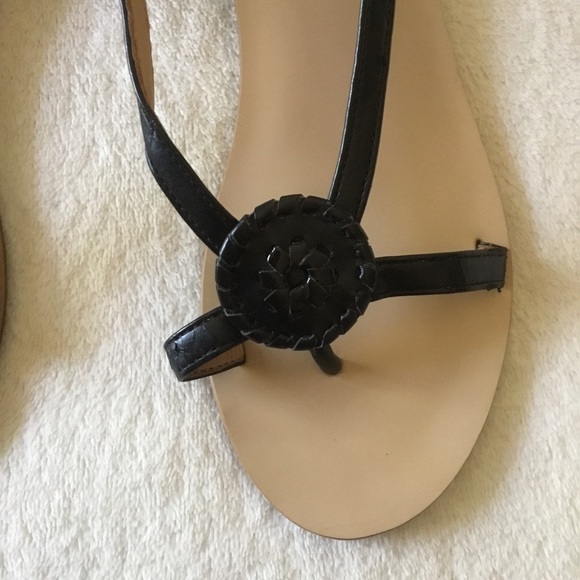 New Jack Rogers Mollie black flat sandals 6 - Picture 3 of 7